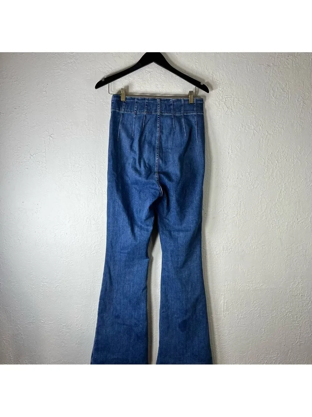 Free People Jayde Flare Stretch Jeans in Sunburst Blue